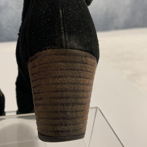 SUNDANCE black ankle boot suede buckle wrapped - Picture 12 of 16